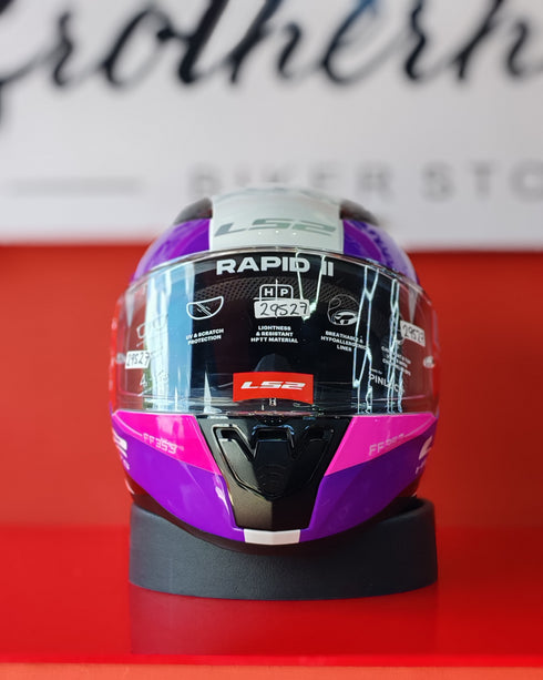 CASCO CERRADO LS2 RAPID II BLINK L BLANCO FUSCIA